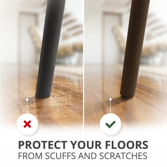 X-Protector 235 pcs Felt Furniture Pads Brown and Black - Your Ideal Wood Floor Protectors for Furniture - Huge Quantity of Furniture Pads for Hardwood Floors – Protect Any Type of your Hard Floor!