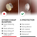 cabinet bumpers clear